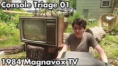 Console Triage 01: 1984 Magnavox 16" Television, Circuitry Troubleshooting, Burning Smell...