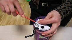 How to open our round handheld collection boxes