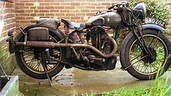 Legendary British Old Motorcycles Starting up after Many Years