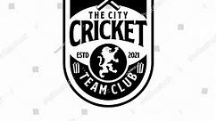 Cricket Sport Team Club Logo Design Stock Vector (Royalty Free) 2074714855 | Shutterstock