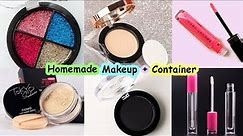 7 DIY Makeup Products With DIY Containers! / How To Make Makeup With Container