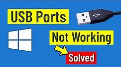 How To Fix USB Ports Are Not Working in Windows 11/10