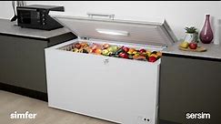 Simfer's chest freezers make your life easier with a 407-liter large volume. If you want to reduce food waste and keep your food fresh longer, don't think about the capacity, stock up your healthy foods every season! #simferglobal #kitchen #cooler #freezer #products | Simfer Global