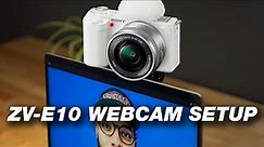 Sony ZV-E10 Live Streaming Setup (Webcam Tutorial)