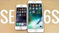 iPhone SE vs iPhone 6S Plus iOS 10.2 Gaming!