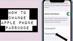 How to change apple phone passcode ?? (2023)