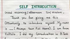 Self introduction for interview | How to introduce yourself |Tell me about yourself interview