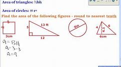 Geometry - 1-7: Find Perimeter, Circumference, and Area