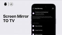 How To Screen Mirror To TV