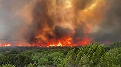 Wildfire burns in Texas' Taylor County