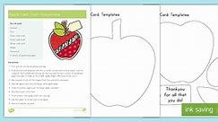 Teacher Appreciation: Apple Card Craft