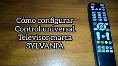 Codigo para tv SYLVANIA. Control universal.