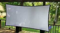 AAJK Outdoor Projection Screen Review, THE BEST OUTDOOR MOVIE SCREEN Tried a few and this
