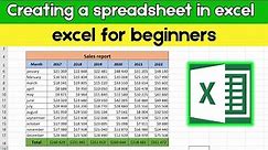 How to create a spreadsheet in excel in 5 minutes | excel for beginners
