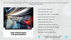 Samsung Galaxy Tab S6 SM-T865 LTE Factory Unlocked 10.5" International Version (No Warranty in The USA) (6GB RAM / 128GB ROM, Ro