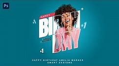 Designing a Birthday Poster in Photoshop : Create a Personalized Celebration! #photoshoptutorial