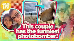 This couple has the funniest photobomber! | Make Your Day