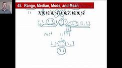 Saxon Math - Algebra 1: 3rd Edition (Lesson 45 - Range, Median, Mode, Mean)