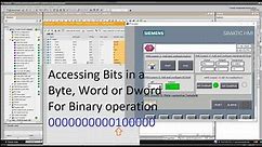 TIA Portal: Accessing bits in Byte,Word or Dword for binary operation | TIA Lesson-25 |HMI Lesson-06