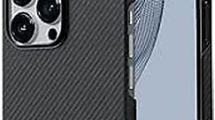 pitaka Case for iPhone 14 Pro Max Compatible with MagSafe, Slim & Light iPhone 14 Pro Max Case 6.7-inch with a Case-Less Touch Feeling, 600D Aramid Fiber Made [MagEZ Case 3 - Black/Grey(Twill)]