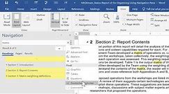 Organize Your Word Documents using the Navigation Pane