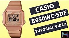 casio vintage B650WC-5DF | FULL FEATURES AND TUTORIAL