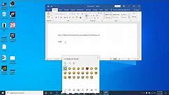 How to Add and Use emoji from your keyboard on Windows 10