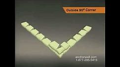 How to Build a Concrete Block Retaining Wall: Outside 90 Degree Corner