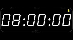 8 Hour - TIMER & ALARM - 1080p - COUNTDOWN