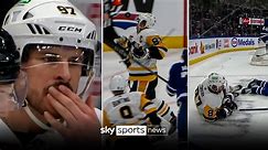 NHL Star Sidney Crosby gets puck in the mouth in painful few minutes