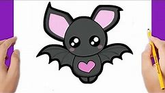 HOW TO DRAW A CUTE BAT | CUTE DRAWING