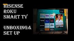 Hisense Roku Smart TV Unboxing and Setting Up with Reviews