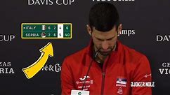 Novak Djokovic after Loss "I had 3 MATCH points..." - Davis Cup 2023