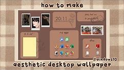 how to make aesthetic desktop wallpaper in windows 10 💻✨ | bahasa