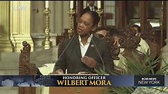 NYPD Commissioner Keechant Sewell Delivers Eulogy For Det. Wilbert Mora