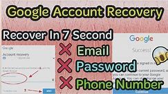 how to recover gmail account without gmail password and recovery email 2024