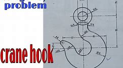 tangency problem| crane hook | engineering and technical drawing