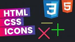Custom Close (Cross), Add (Plus) and Minus Icons | HTML CSS | Learn CSS