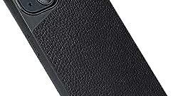 Mous - Protective iPhone 13 Mini Leather Case - Limitless 4.0 - Black Leather - Fully Compatible with Apple's MagSafe