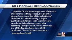 Several groups in Winston-Salem, including NAACP voice disapproval of city's hiring choice of new city manager