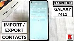 How to Backup / Restore Phone Contacts on Samsung Galaxy M11