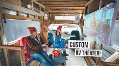 We Built a Custom Home Theater System IN THE RV! - RV Renovation (Ep. 14)