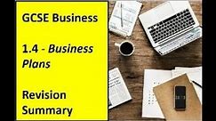 GCSE Business - 1.4 - Business Plans (Revision Summary)