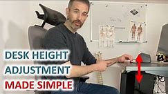 How To Adjust The Desk Height To Your Body (Sitting & Standing)
