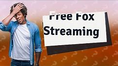 Can I stream Fox for free on Roku?