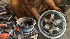 How to Repair Broken Alloy Wheel Rim | How to Repair a aluminum Bent Wheel | Alloy Wheel Restoration