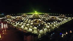 The Jiuqu Yellow River Lantern Array In Zhangye, China