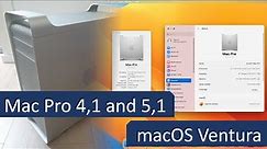 Ventura on the Mac Pro 4,1 and 5,1