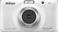 Nikon COOLPIX S30 10.1 MP Digital Camera with 3x Zoom Nikkor Glass Lens and 2.7-inch LCD (White)