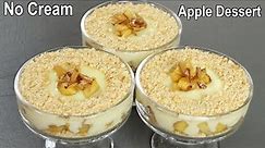 Apple Dessert with 1.5 Cup Milk | Apple Trifle Delight | No Bake Apple Dessert Recipe
